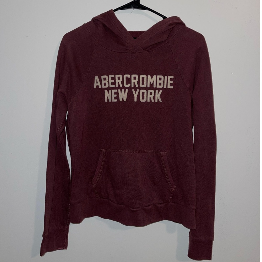 Maroon Abercrombie and Fitch hoodie